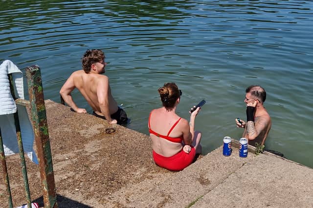 Cooling off at Crookes Valley Park