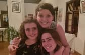 The Bowden family - Mother Una,  Ciara, 14, on the right and Saoirse, 9, on the left