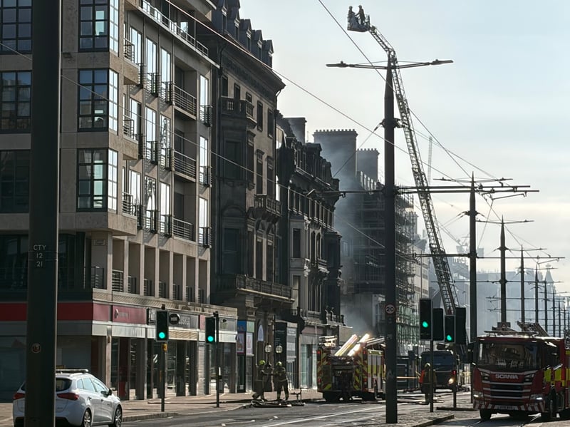 The fight to extinguish the blaze was still going on as the city awoke.
