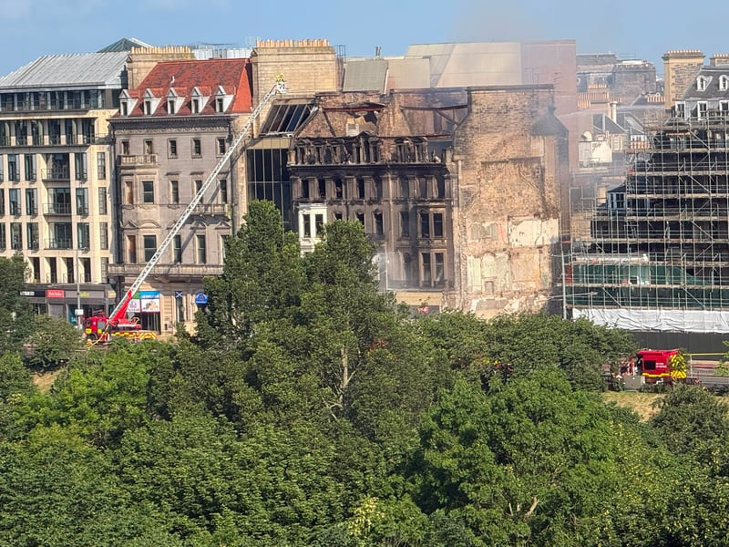 At around 9.20am the Scottish Fire and Rescue Service (SFRS) they were still in the process of "dampening down hot spots".