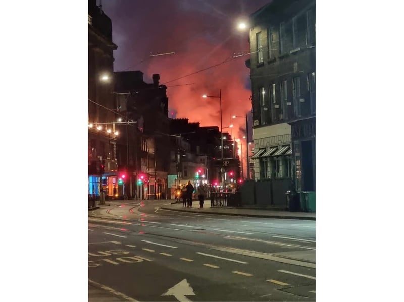 The fire could be seen across the city.