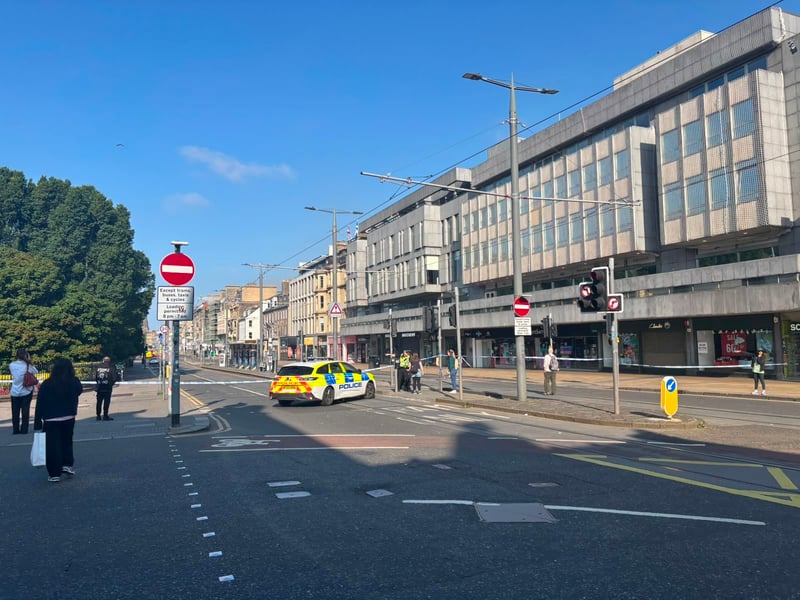 Princes Street was closed to all traffic this morning.