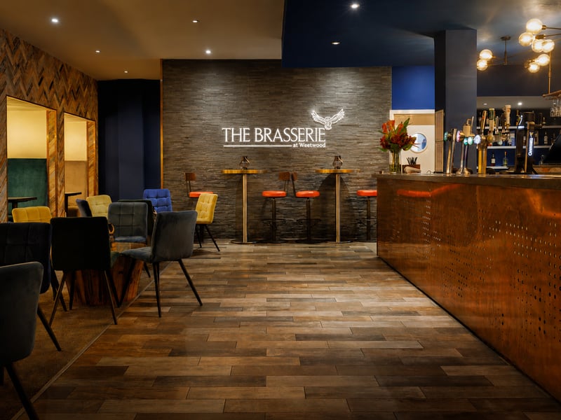 Set within the grounds of Weetwood Hall Hotel, The Brasserie showcases modern British cuisine with a strong focus on locally sourced Yorkshire produce. Guests can enjoy seasonal mains, tapas-style small plates, pizzas and Sunday lunch.
