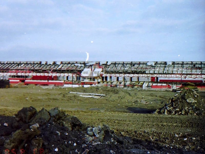 A view from a distant showing the stands before they were finally knocked down in 1997.