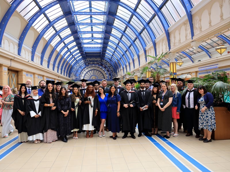 Meet the Class of 2026 as more than 900 students graduate from Blackpool and the Fylde College. Pictured are Vodafone graduates celebrating their success as a cohort at Graduation Day 2026