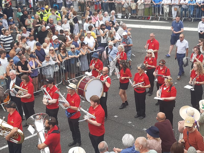 Brass bands performed renditions of an array of songs.