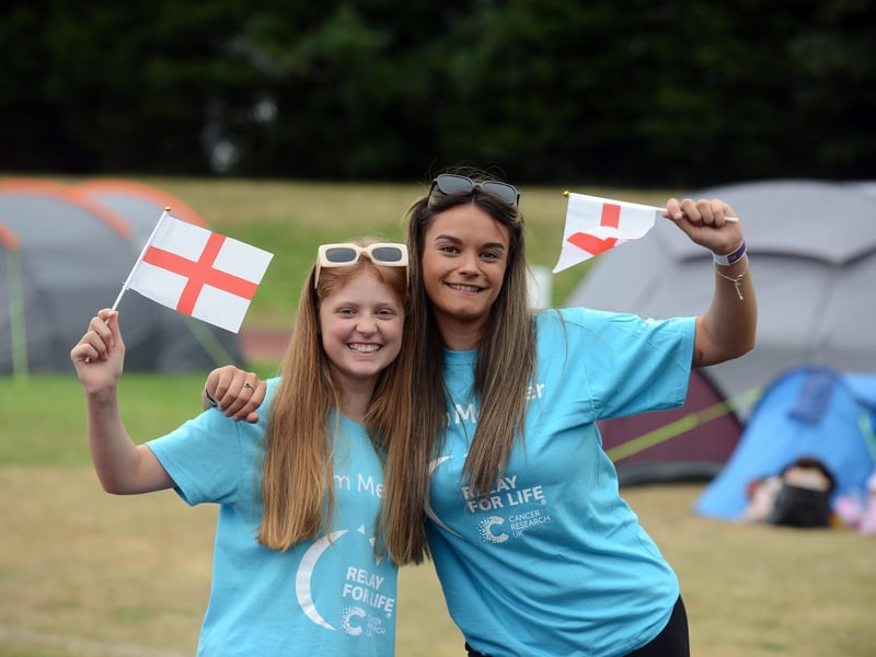 A number of participants were also showing their support for England ahead of tonight's World Cup game.