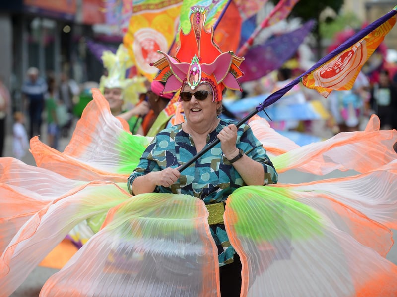 South Shields was turned into a sea of colour as the parade made its way through the town.