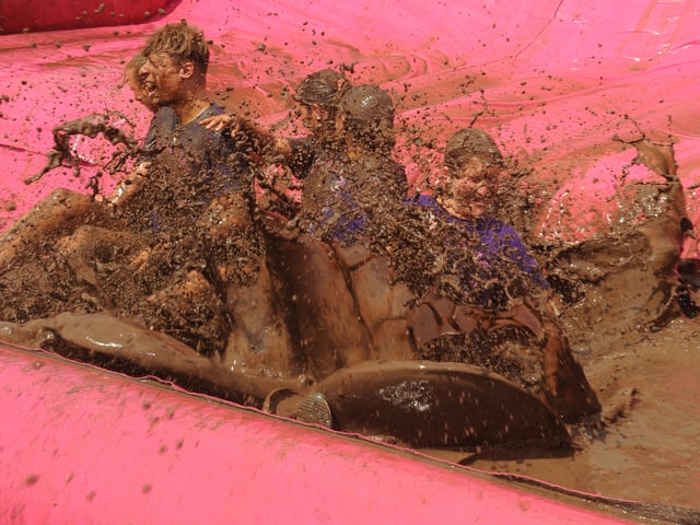 Team Amazon from Wakefield make a splash