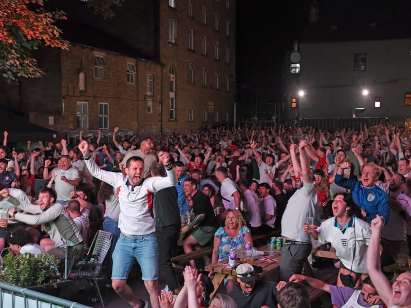 Fans went wild as Bellingham put England level