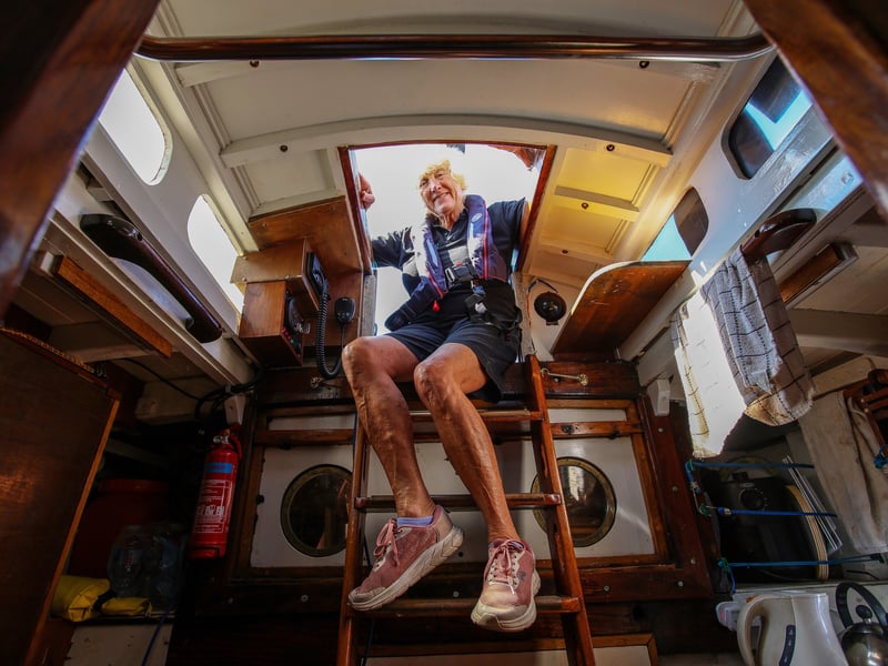 Carol Jenkinson aboard the Lively Lady