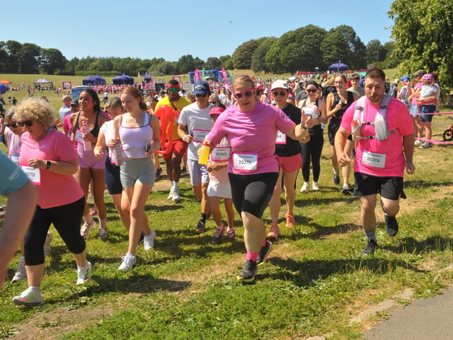 Runners and walkers in the Race For Life