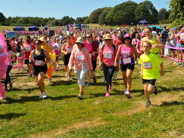 Runners and walkers in the Race For Life