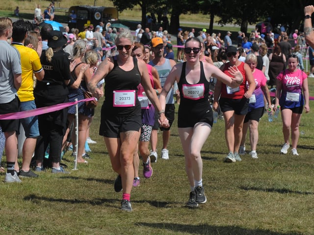 Finishers at the Race for Life at Temple Newsam.