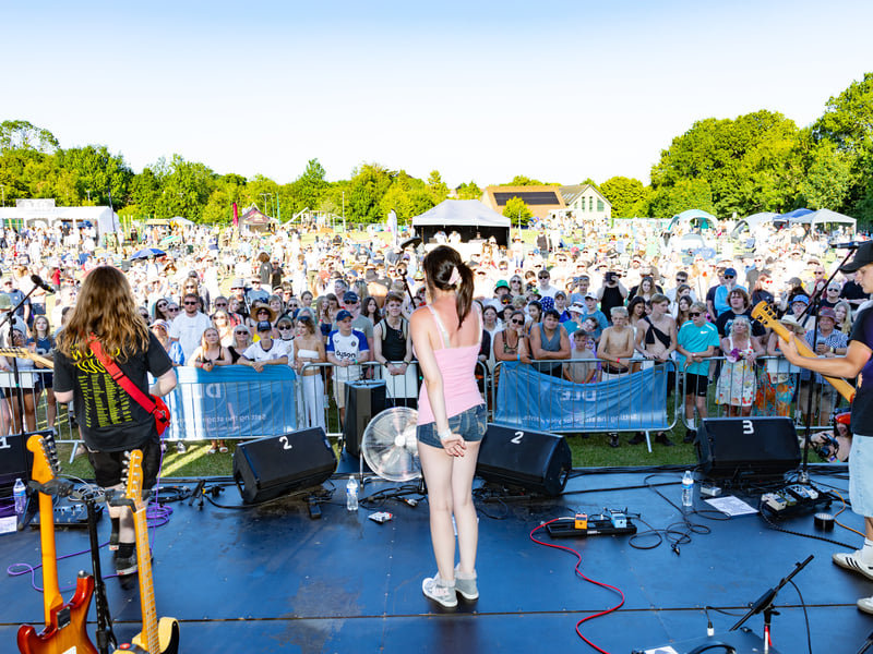 Into Pieces on the stage of Lincfest on Saturday, July 11.