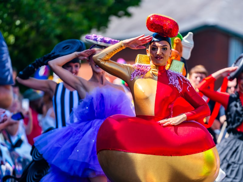 Performers took to the streets of Pontefract as part of the annual event. 