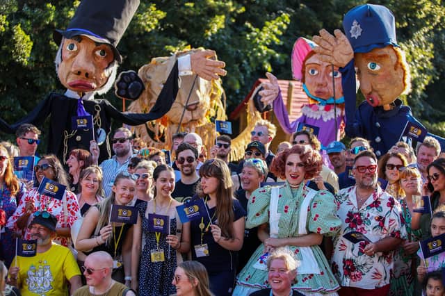 The procession gather at Portsmouth Museum and Art Gallery on Friday, July 10.
