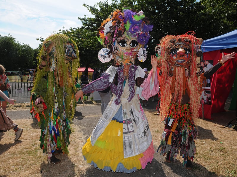 Northern School of Contemporary Dance celebrated  Leeds 400 and their 40th birthday in Norma Hutchinson Park on Saturday, Entertainers from the School in the park.
