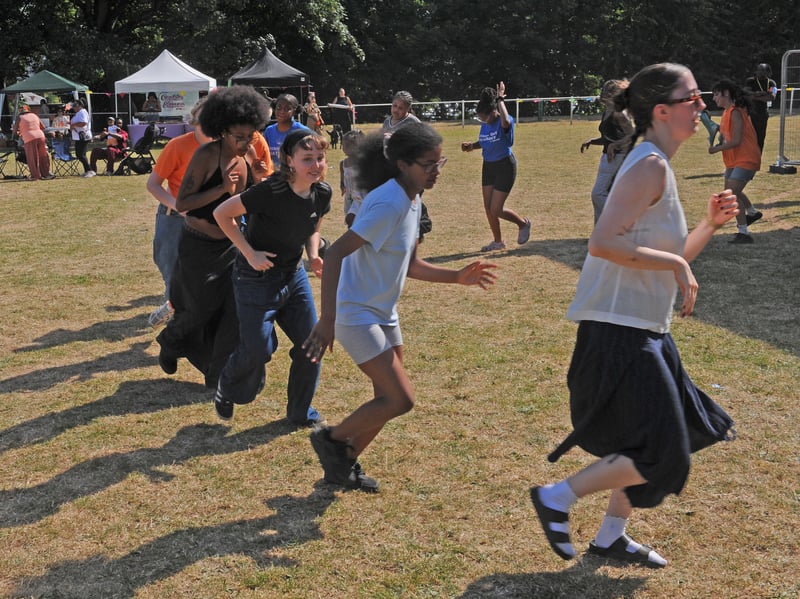 Northern School of Contemporary Dance celebrated  Leeds 400 and their 40th birthday in Norma Hutchinson Park on Saturday,