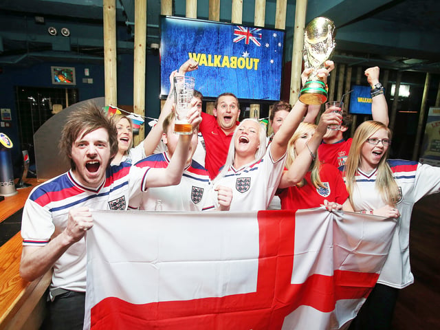 England fans at the Walkabout pub. 
