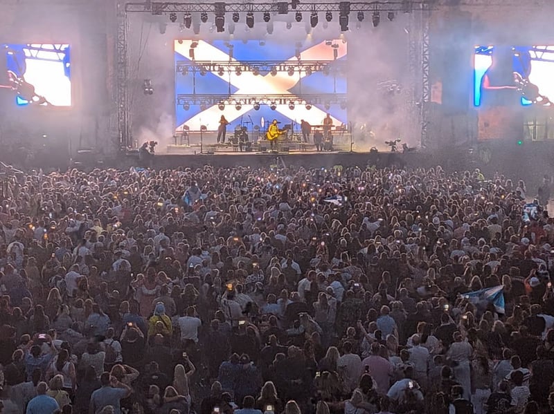 Callum was flying the flag for Scotland at his huge homecoming gig at Edinburgh Castle