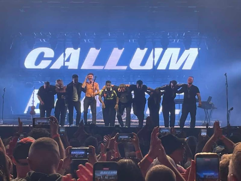 Claire McKay caught the incredible moment Callum and his band took a bow in front of the Edinburgh Castle crowd at the end of the massive gig.