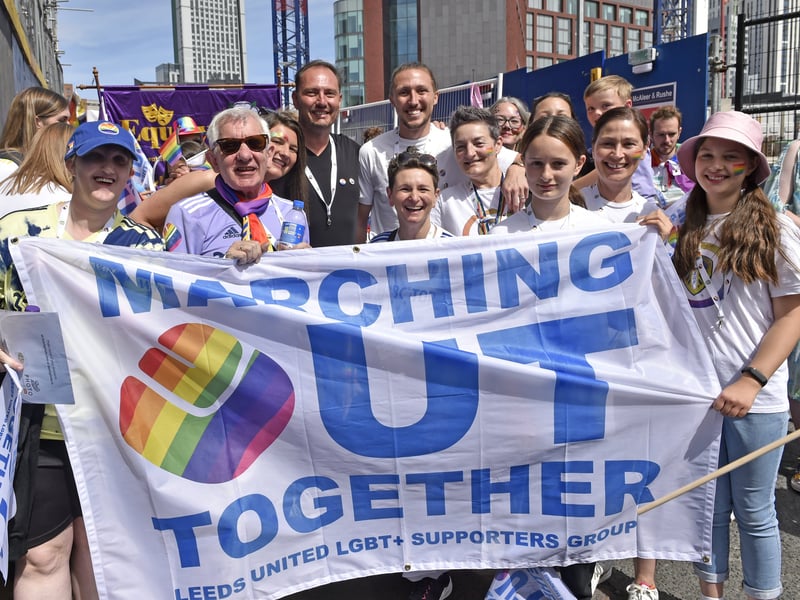 ALAW. Noel Whelan and Luke Ayling with fans on the parade.