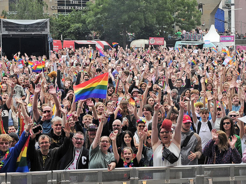 Huge crowds at Millennium Square.