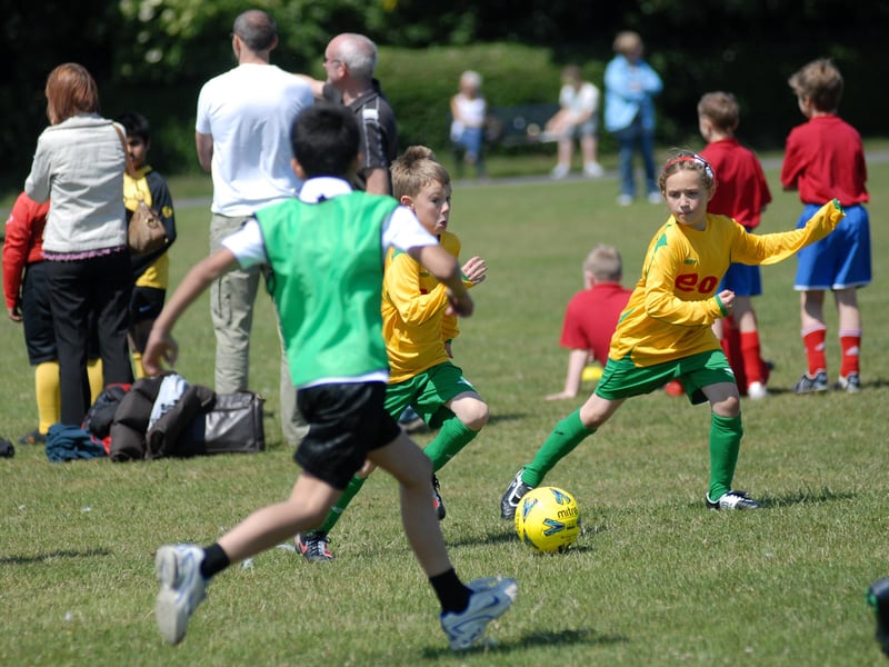 Another great photo of the fun the children had during the tournament 16 years ago.