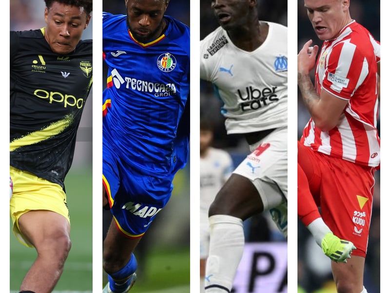From left to right: Luke Brooke-Smith, Abu Kamara, Bamba Dieng and Marko Milovanovic have been touted for Pompey moves this summer.