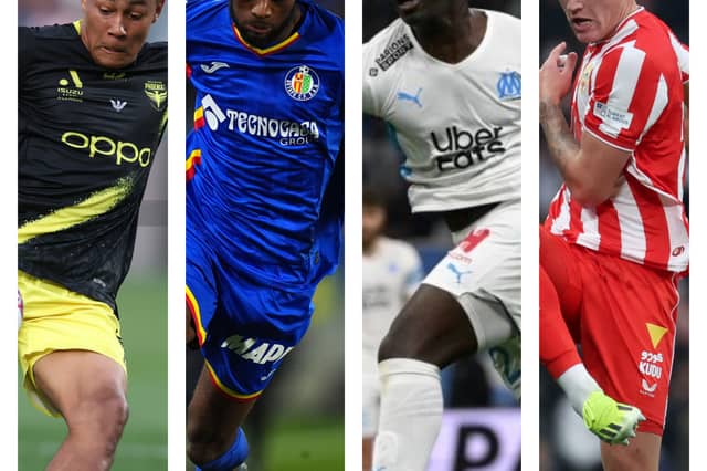 From left to right: Luke Brooke-Smith, Abu Kamara, Bamba Dieng and Marko Milovanovic have been touted for Pompey moves this summer.