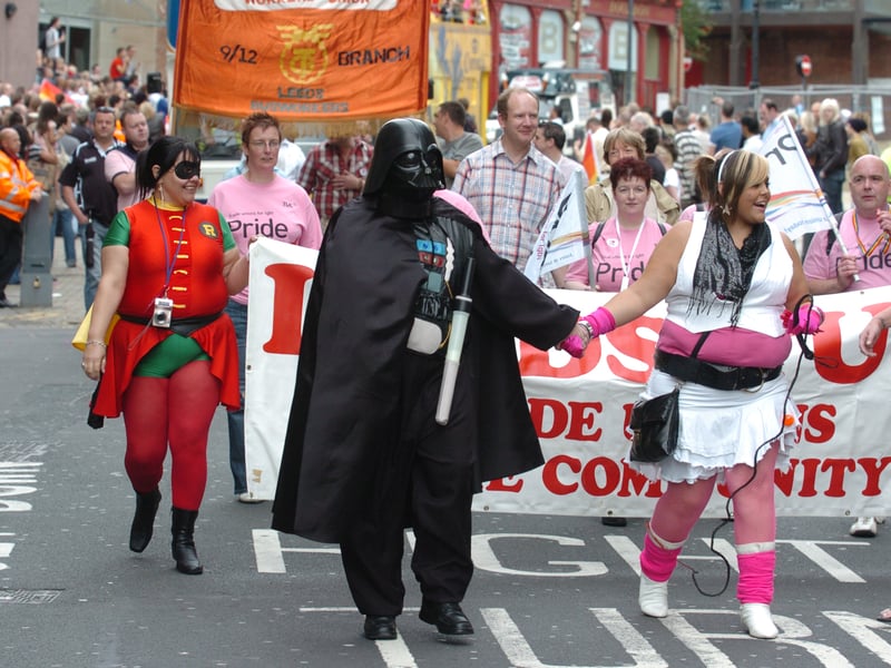 May the force be with you... Darth Vader pictured on the parade.