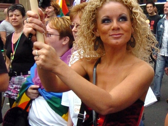 The parade makes its way through the city centre.