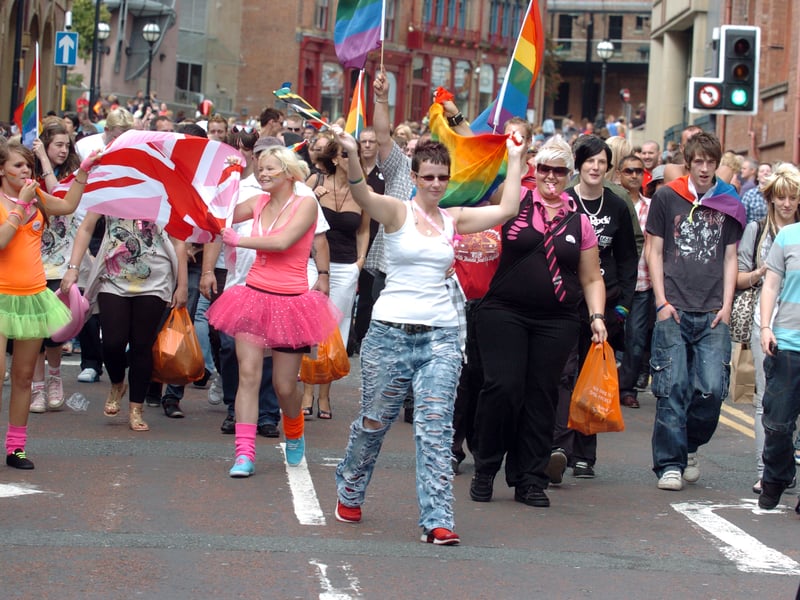 The 2009 parade makes its ay through the city centre.