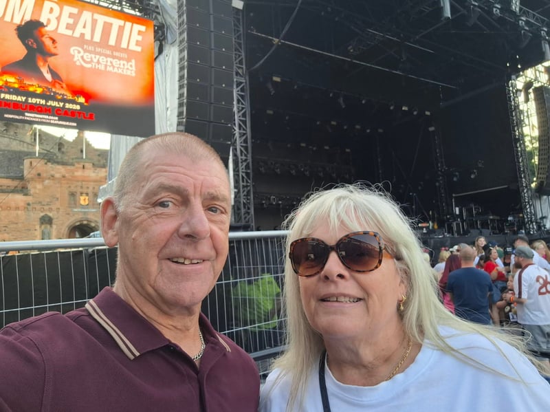 Hazel Henderson shared this stage-side snap ahead of Callum's huge homecoming concert.