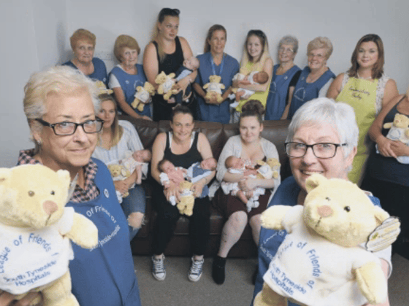 The newest residents in South Tyneside were
given an extra special birthday present.
All babies born at South Tyneside Hospital got a little Teddy to mark the 70th anniversary of The League of Friends.