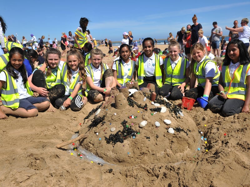 Aliens, comets and black holes could all be spotted on a South Shields beach.
They weren’t part of an extra terrestrial invasion - but the creative entries in the 2018 Sandcastle Challenge which had a Star Struck - Explore the Cosmos’ theme.
Here's the team from Marine Park Primary School.