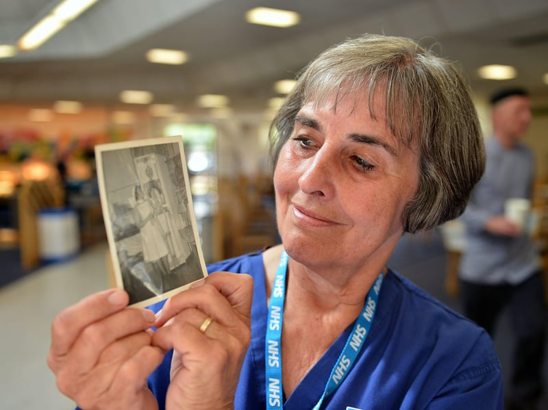 Hospital staff in South Tyneside celebrated 70-years of the NHS.
Among those marking the occasion was part-time nurse Nancy Clark who began her career at the town’s former Ingham Infirmary.