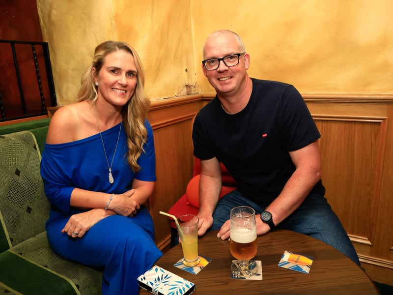 Annemarie and Francis Duffy at the Darts Competition, in Aid of Hope Camp held in Peoples' Bar, Claudy.