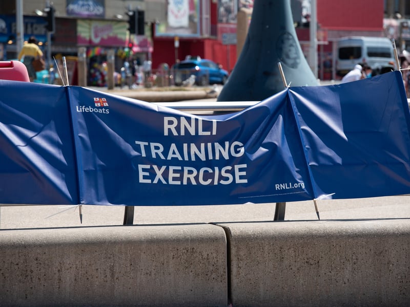 The RNLI and North West Ambulance Service took part in a joint training exercise in Blackpool. Photo: Lucinda Herbert