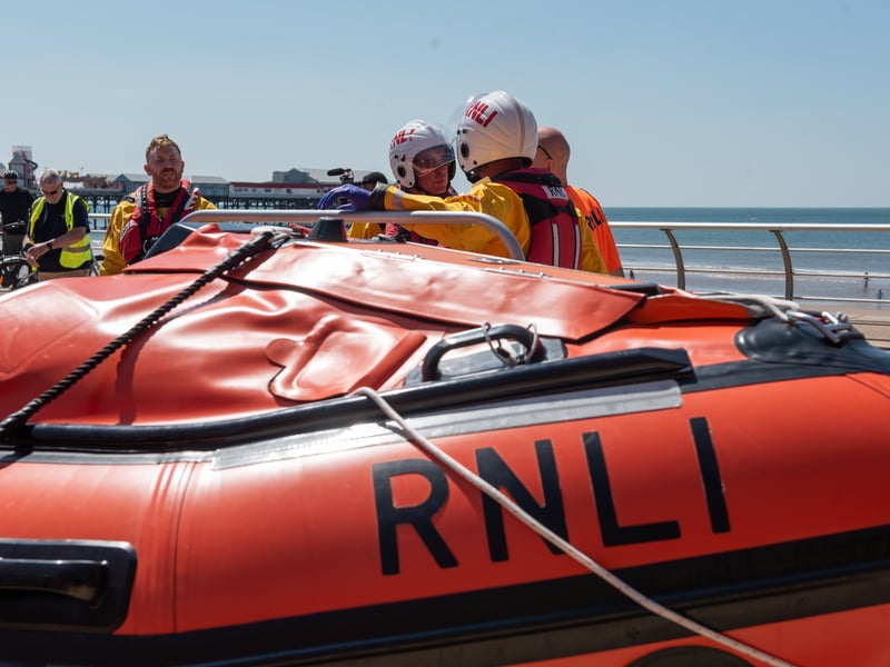 The RNLI and North West Ambulance Service took part in a joint training exercise in Blackpool. Photo: Lucinda Herbert