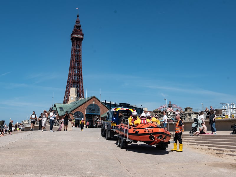 The RNLI and North West Ambulance Service took part in a joint training exercise in Blackpool. Photo: Lucinda Herbert
