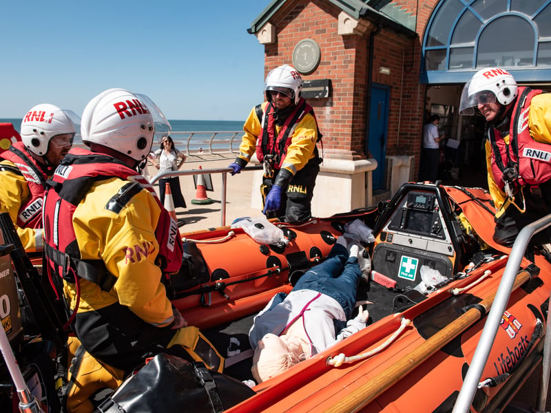 The RNLI and North West Ambulance Service took part in a joint training exercise in Blackpool. Photo: Lucinda Herbert