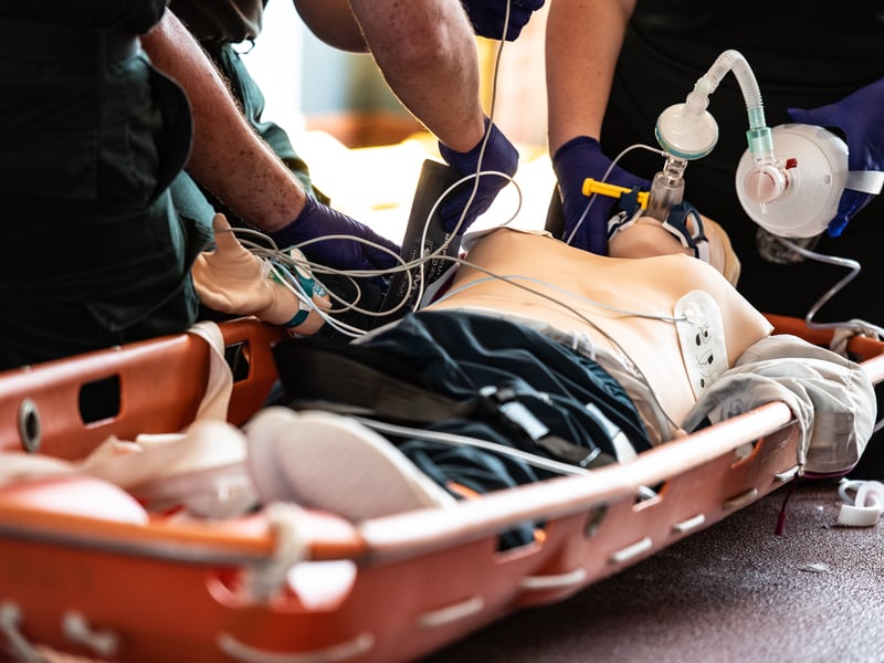 The RNLI and North West Ambulance Service took part in a joint training exercise in Blackpool. Photo: Lucinda Herbert
