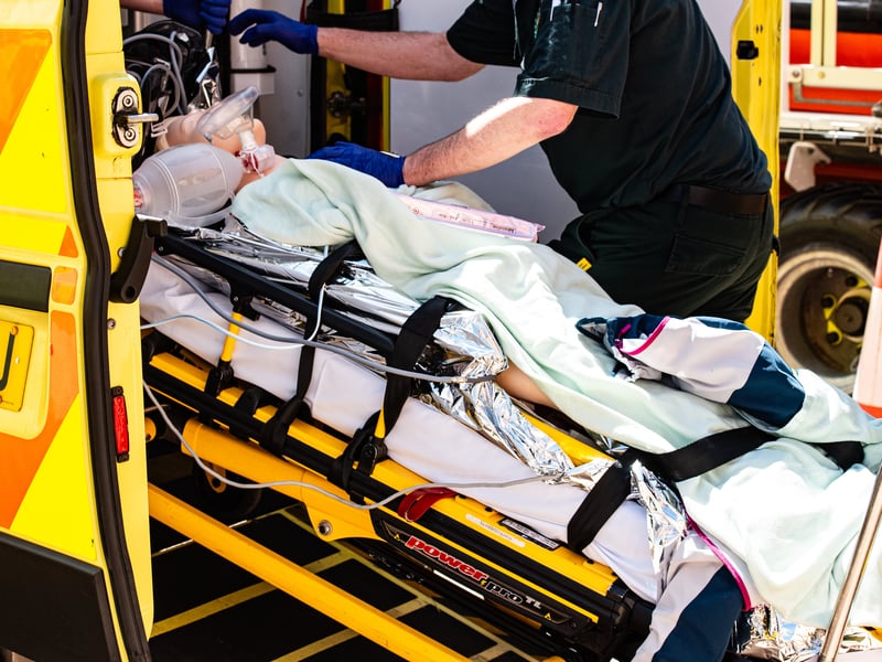 The RNLI and North West Ambulance Service took part in a joint training exercise in Blackpool. Photo: Lucinda Herbert
