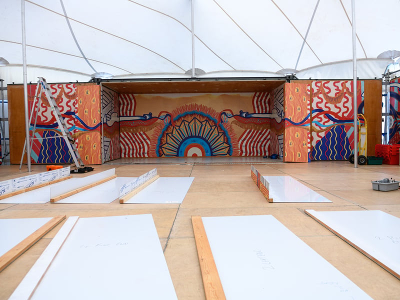 Inside the tent. Photo: Kelvin Lister-Stuttard