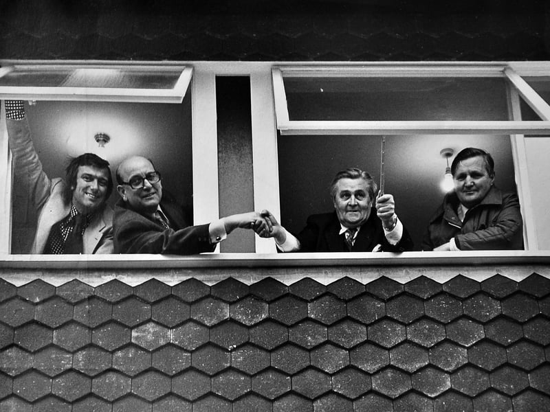 A glimpse of Wellington’s changing streetscape in the 1970s. Councillor Joe Gittens receives the ceremonial handover of one of 15 new homes in Regent Street, built by Lilleshall Homes for The Wrekin District Council. Do you remember the area before these houses arrived?