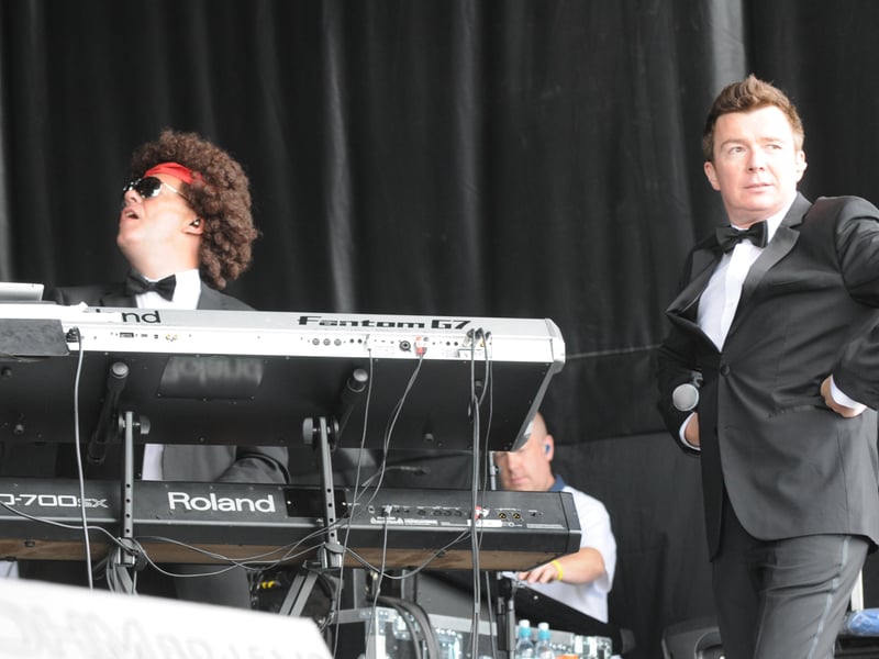 We're never gonna give up our memories of Rick Astley appearing in Bents Park in South Shields 13 years ago.