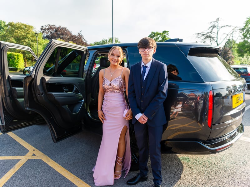 When your prom arrival is just as impressive as your outfit.