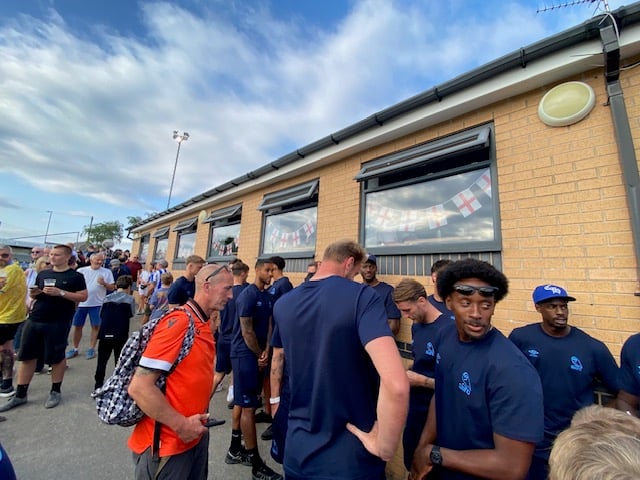 The friendly at Hallam had a great feel to it as fans and players mingled.